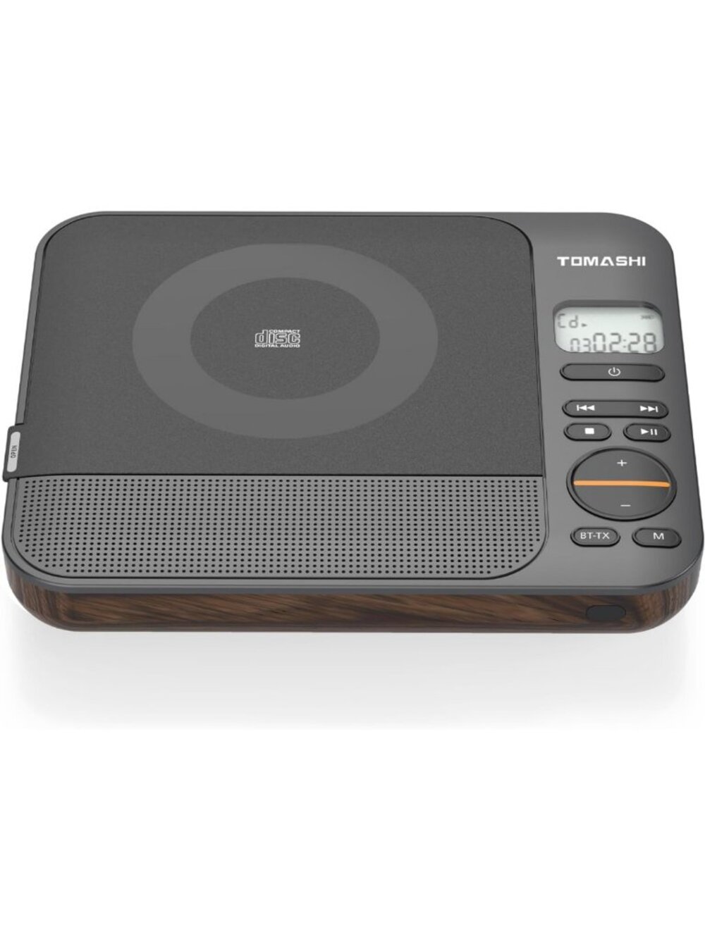 Portable Bluetooth CD Player with Built-in Speaker, Rechargeable Battery